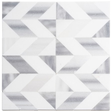 Andova Tiles SAMPLE Livmor Marble Chevron Mosaic Tile SAM-ANDLIV178